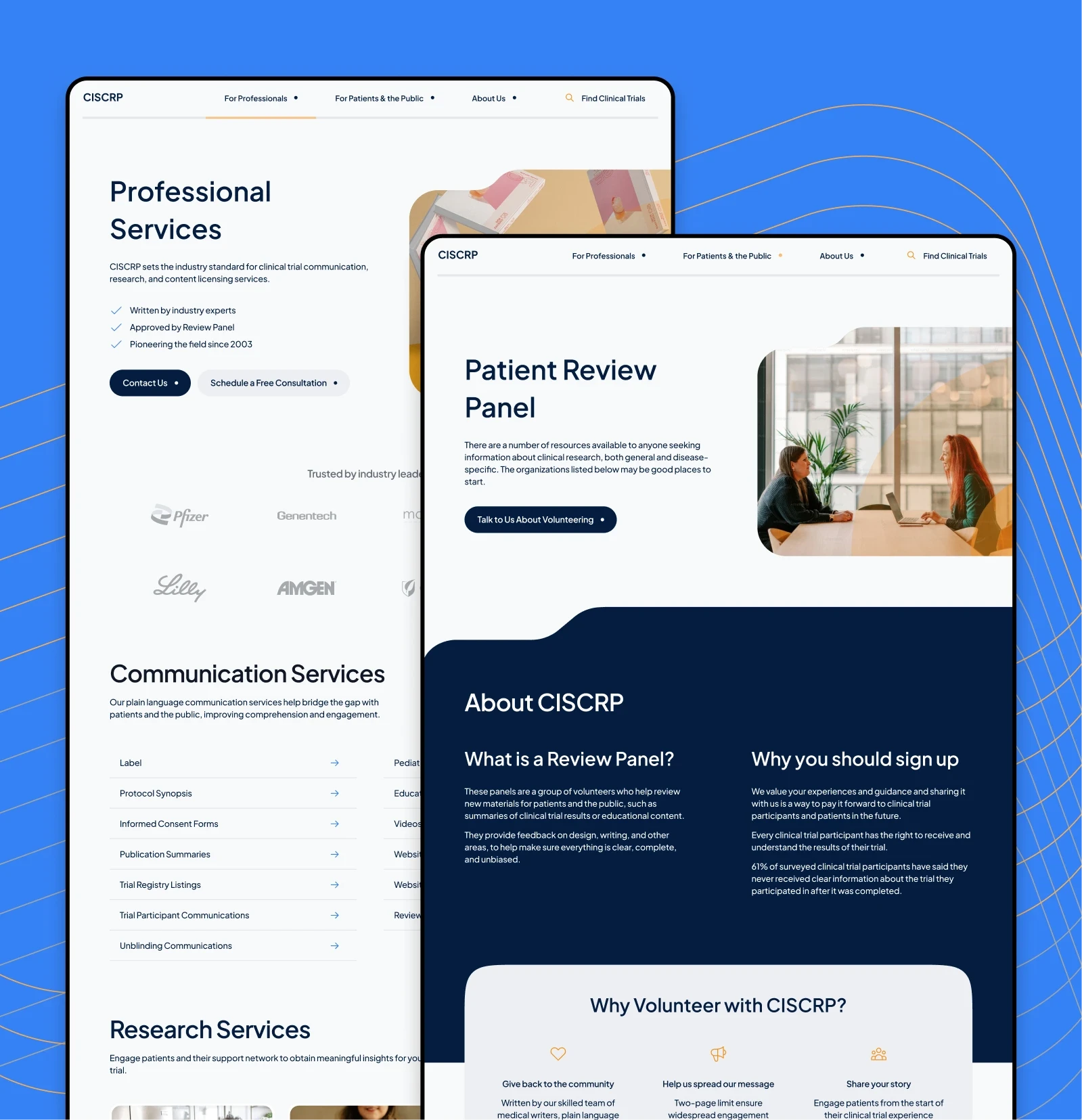 We partnered with CISCRP to redesign their website, creating a custom WordPress theme tailored to both their professional and public audiences.